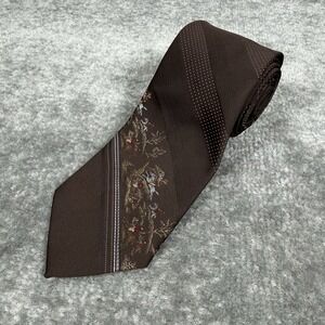 Vintage Via Re Neck Tie Men's Brown Equestrian Hunting Racing Horse Jockey